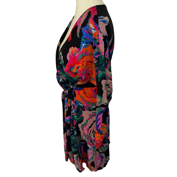 ZARA WOMAN'S FLORAL MULTICOLORED MINI PRINT DRESS - Picture 4 of 6
